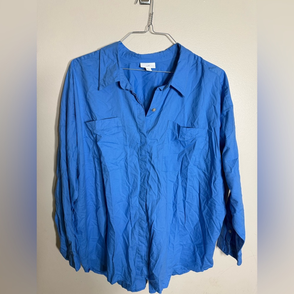 J.Jill long sleeve blue button-down shirt 2X